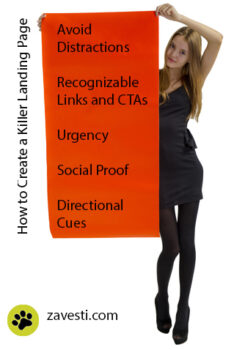 zavesti landing page design examples for authors