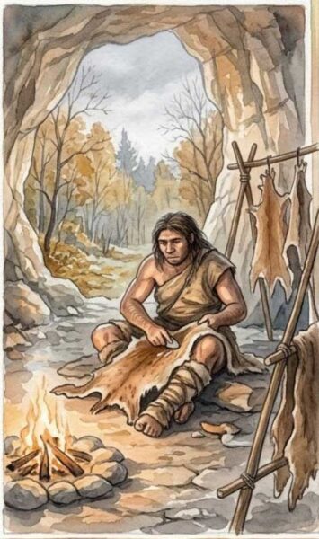 neanderthal-clothing-deer-hide