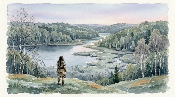 stone age reed marsh and birch forest