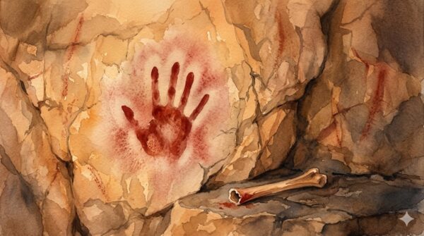 stone age hand stencil